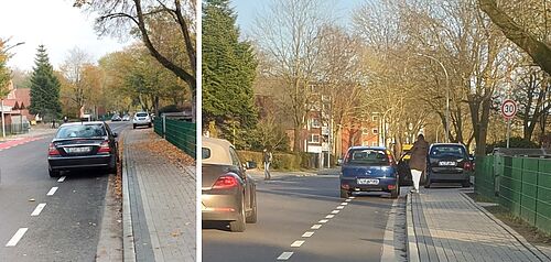 April 2023 Radverkehr in der Popenser Straße Anspruch und