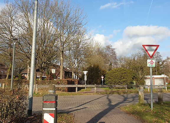 Zaun im Weg