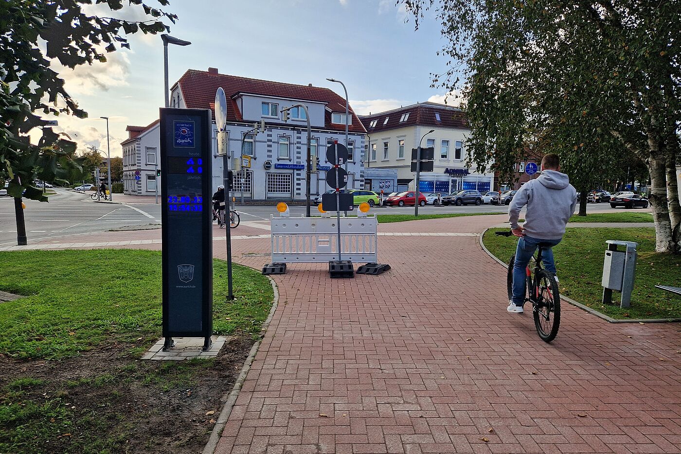 Fahrradzählgerät an der Ostertorkreuzung